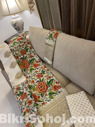 PURE KHADDI COTTON SCREEN PRINT 3PIC (সেলাই ছাড়া)